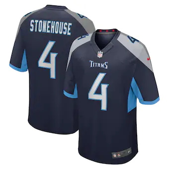 mens nike ryan stonehouse navy tennessee titans game player